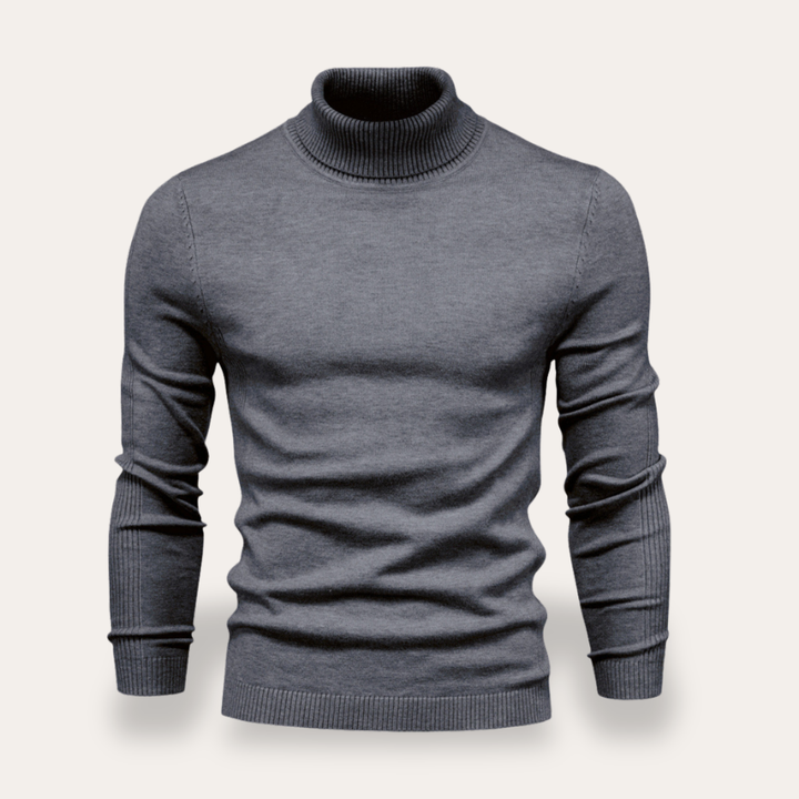 Herren Rollkragenpullover Langarm Slim Fit | Vestea