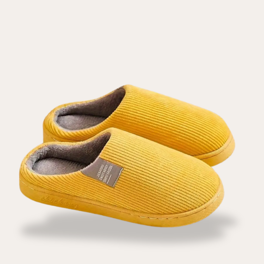 Orthopädische Hausschuhe mit Ripp-Design für Damen | Vestea