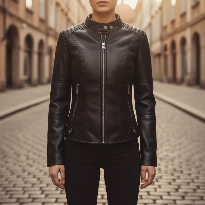 Damen Lederjacke Biker | Vestea
