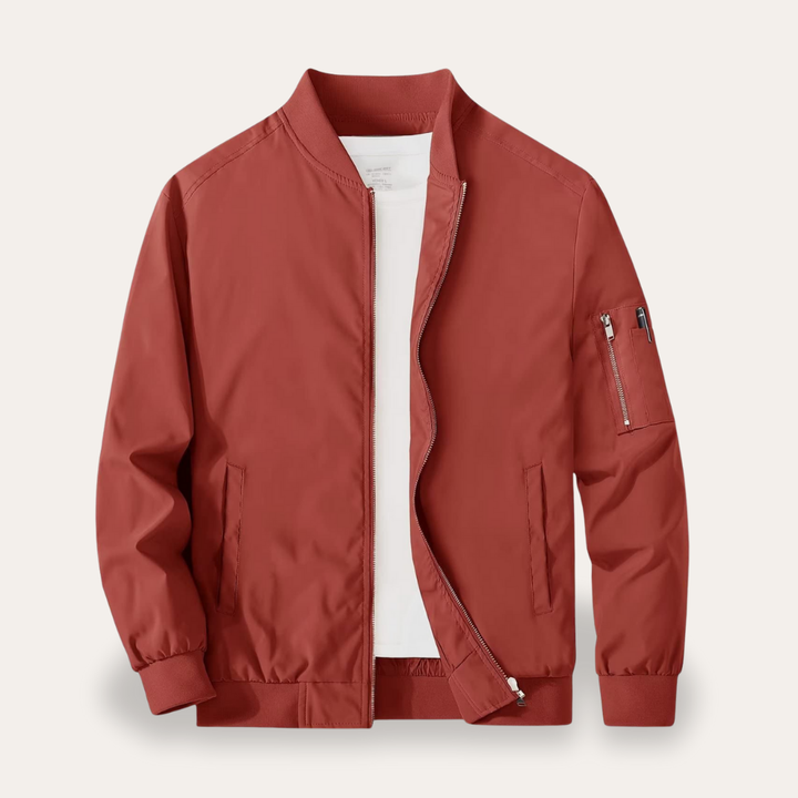 Herren Bomberjacke leicht Nylon mit Reißverschluss | Vestea