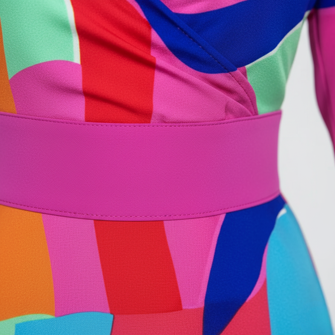 Damenkleid mit Floralprint und langen Ärmeln | Vestea