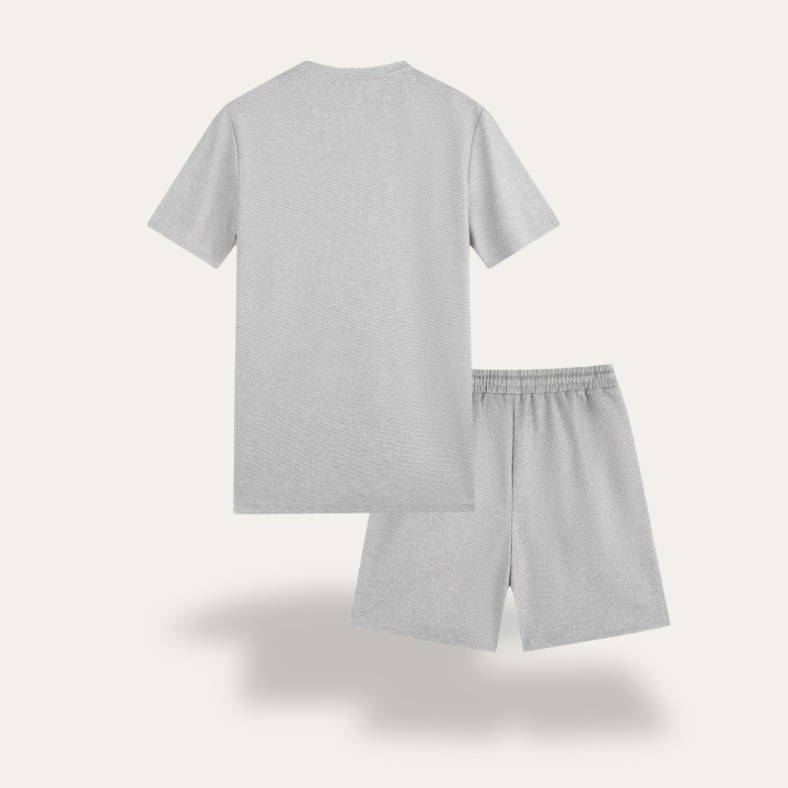 Freizeit Set für Herren T-Shirt und Shorts Set aus leichtem Material mit verstellbarem Bund | Vestea