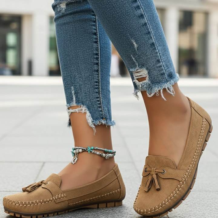 Zapatos ortopédicos para mujer con plantilla acolchada y diseño sin cordones