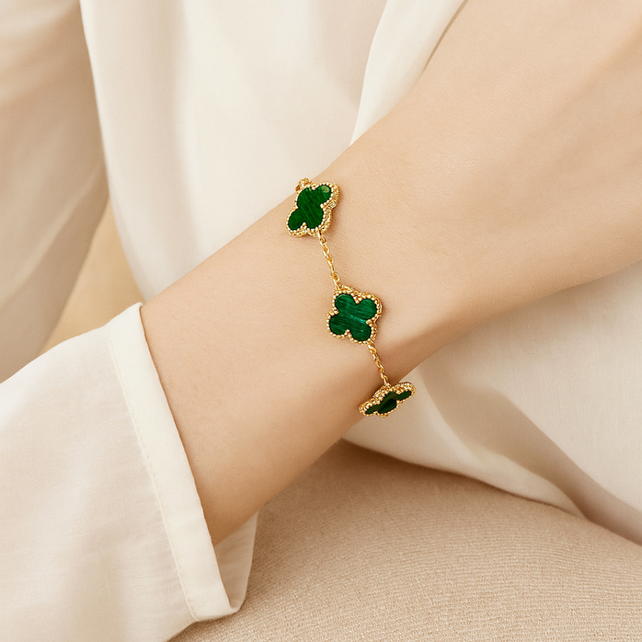 Damen Armband Blumen Design Edelstahl Verstellbar | Vestea