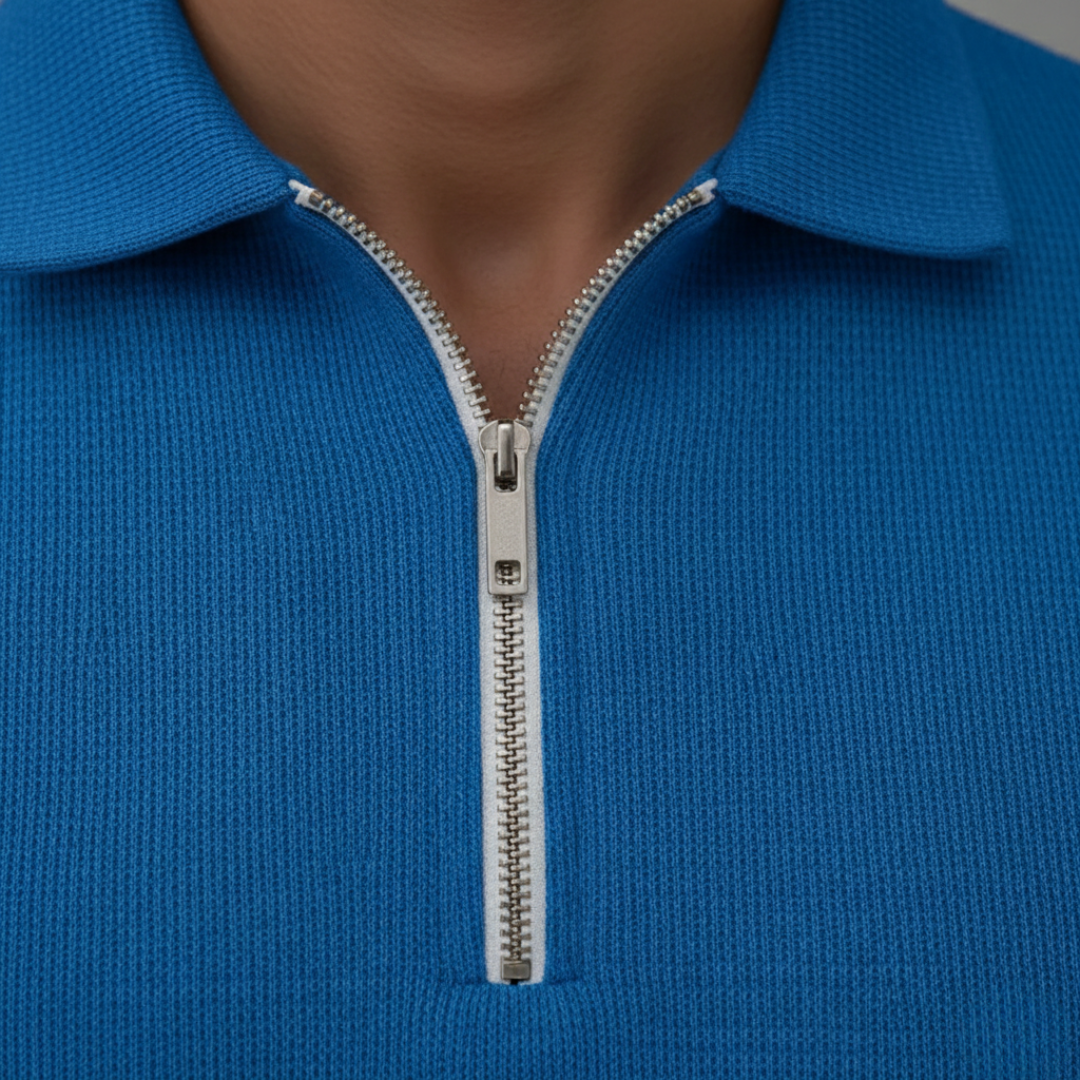 Ensemble coordonné polo et short en maille texturée pour homme