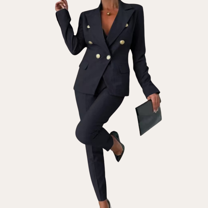Damen Business Anzug Hosenanzug Elegant Blazer Hose | Vestea