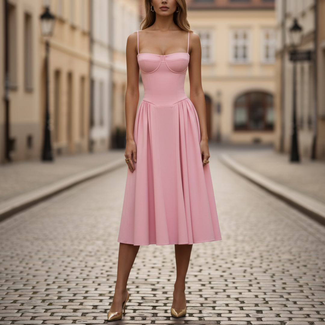 Damen Midikleid Elegant | Vestea