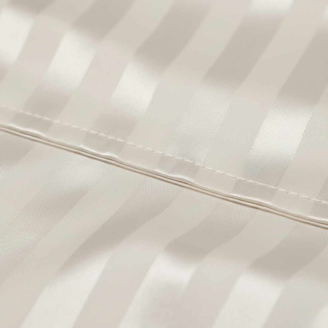 Damen-Satin-Pyjama-Set mit Streifen | Vestea