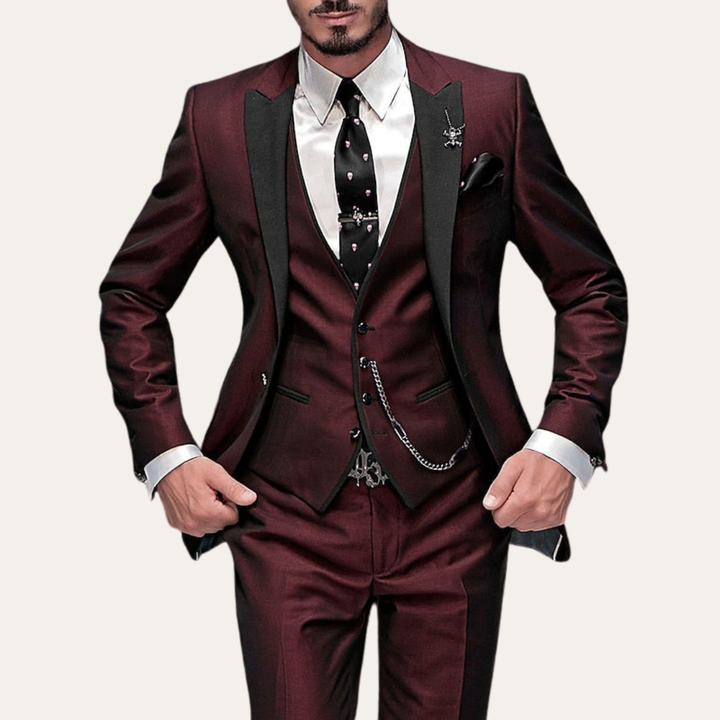 Herren 3-teiliger Anzug Modern Sakko Weste Hose Hochzeit | Vestea