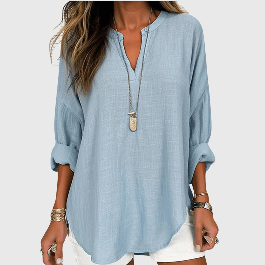 Chemisier fluide sans manches à boutons pour femme, décontracté