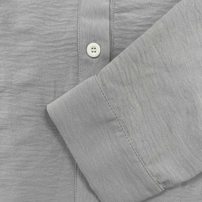 Chemise homme en lin à manches courtes, coupe régulière, boutonnée