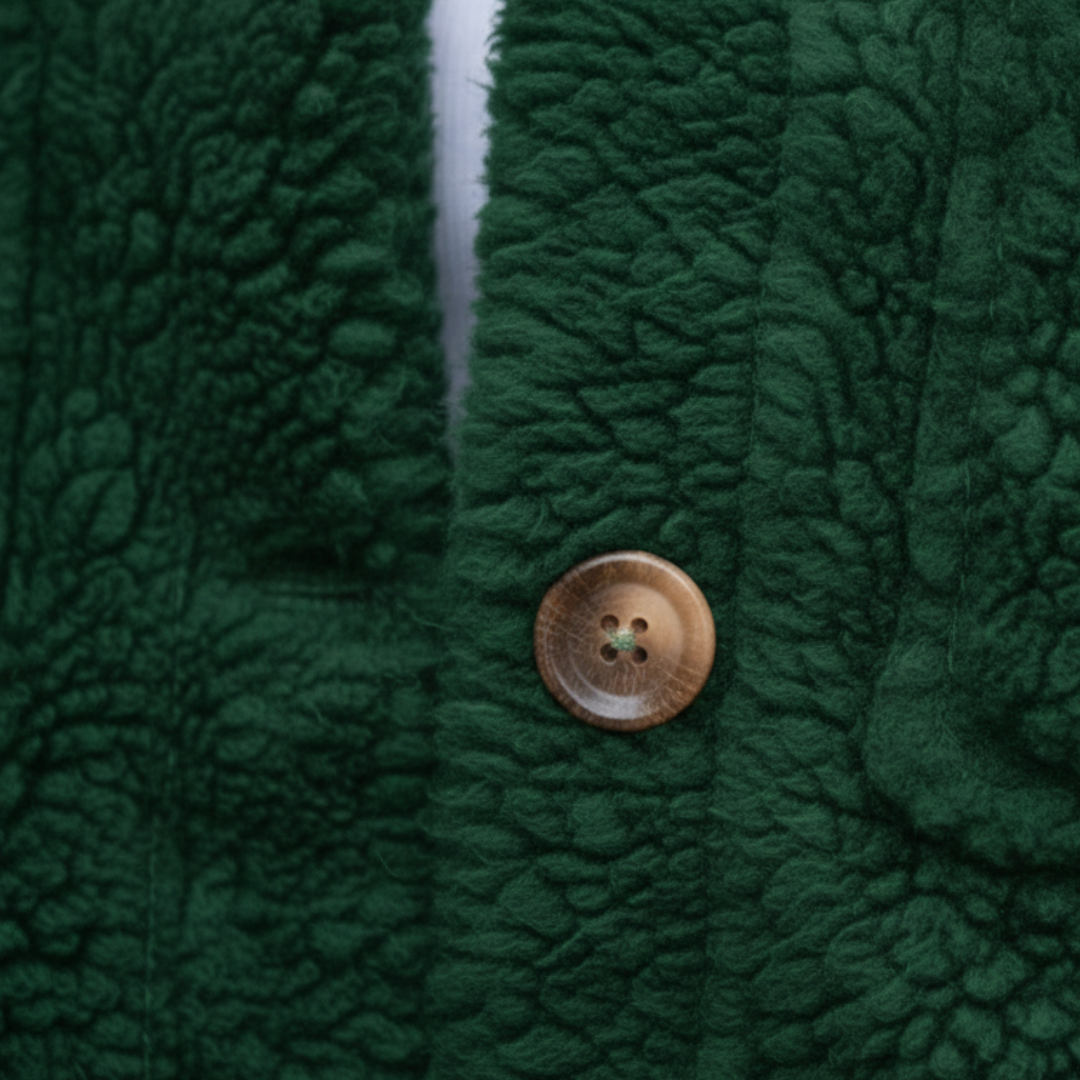 Veste d'automne pour femme à boutons devant en polyester