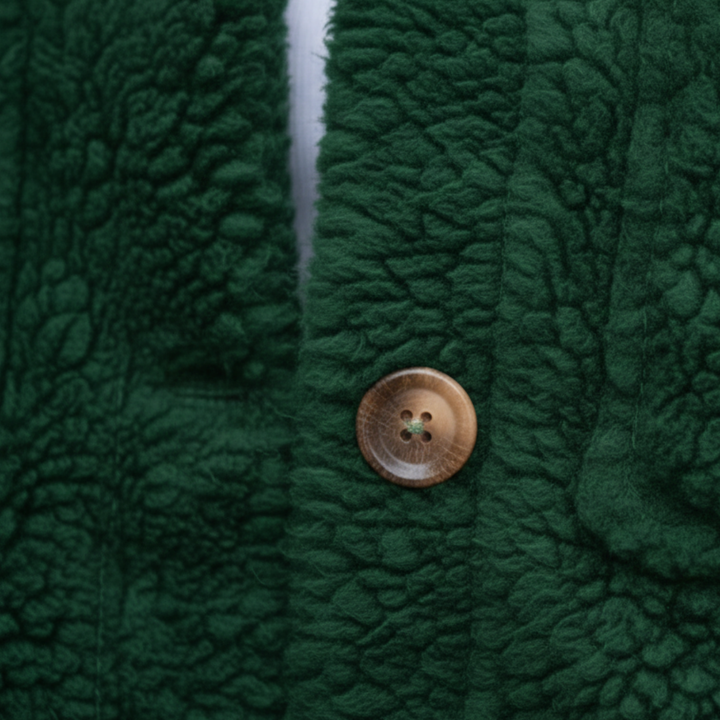 Veste d'automne pour femme à boutons devant en polyester