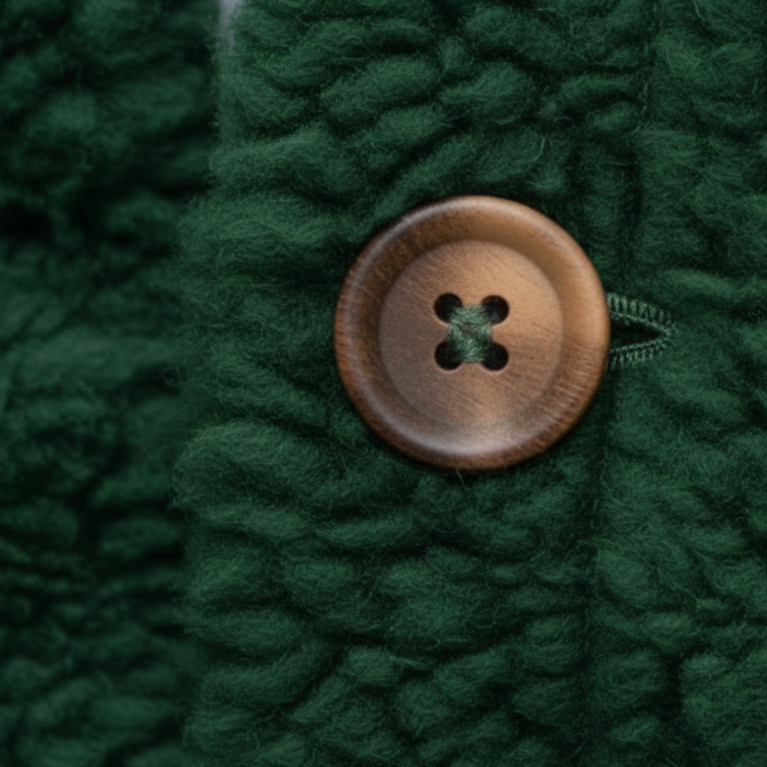 Veste d'automne pour femme à boutons devant en polyester