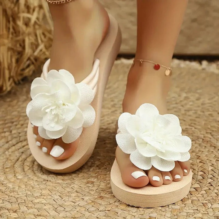 Sandalias para mujer con estampado floral, tipo slide, sin cierre, punta abierta, tacón bajo, casual
