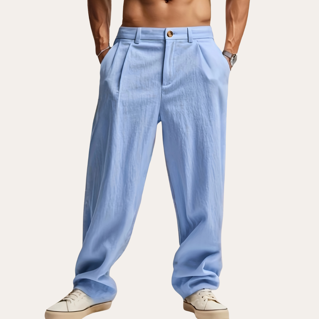 Herren Leinenhose mit Bundfalte | Vestea