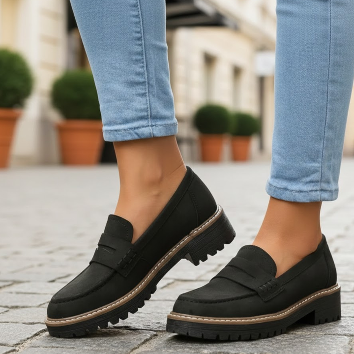 Mocasines ortopédicos para mujer con plantilla acolchada y ajuste ergonómico