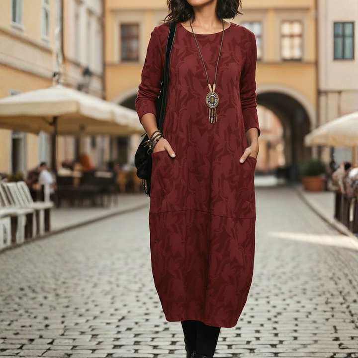 Women Winter Dress Long Sleeve Fitted Silhouette