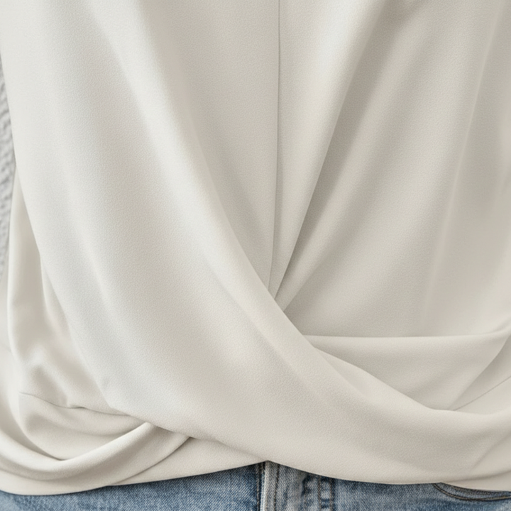 Haut à col en V manches courtes gainant le ventre pour femmes