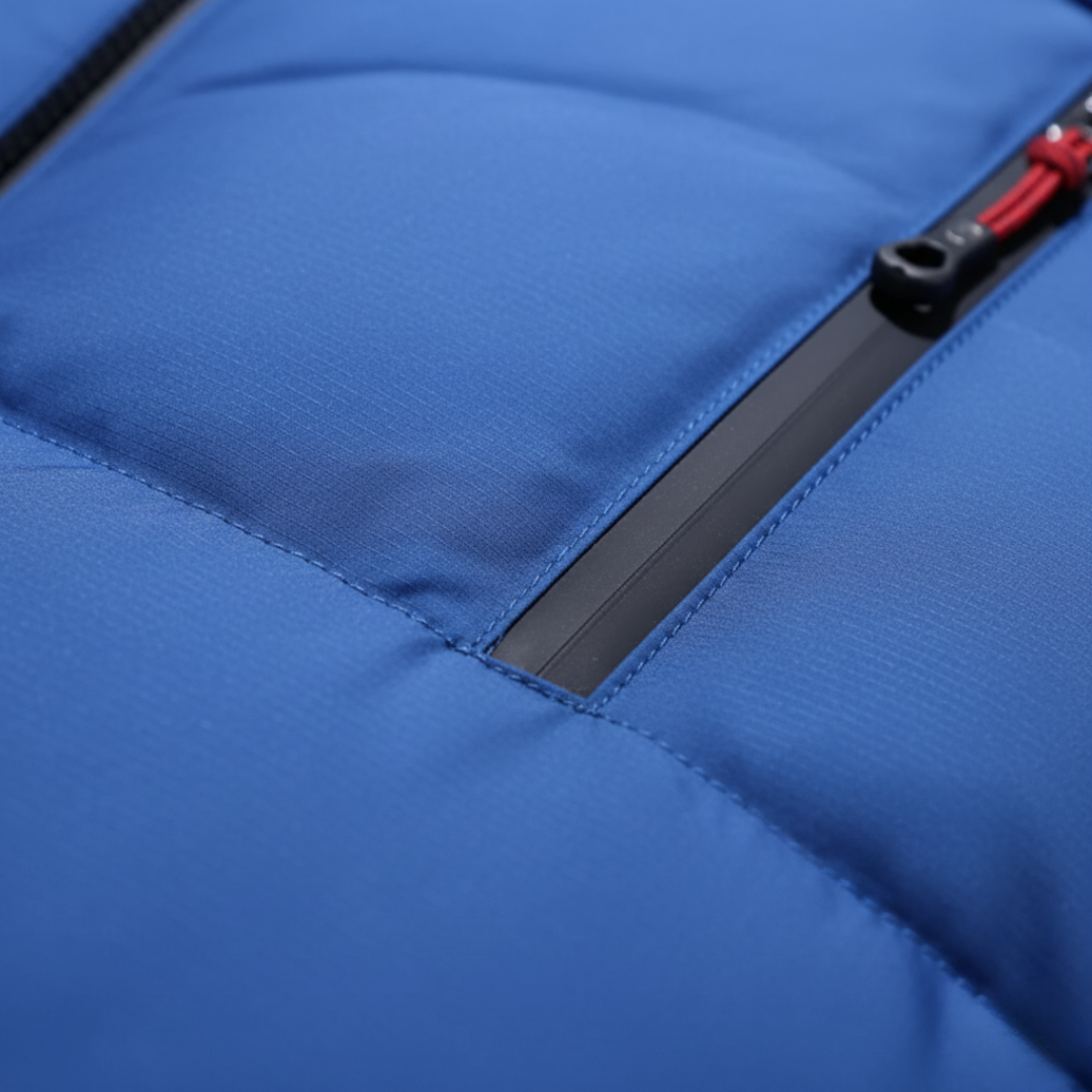 Herren Winterjacke Kapuze Materialmix | Vestea