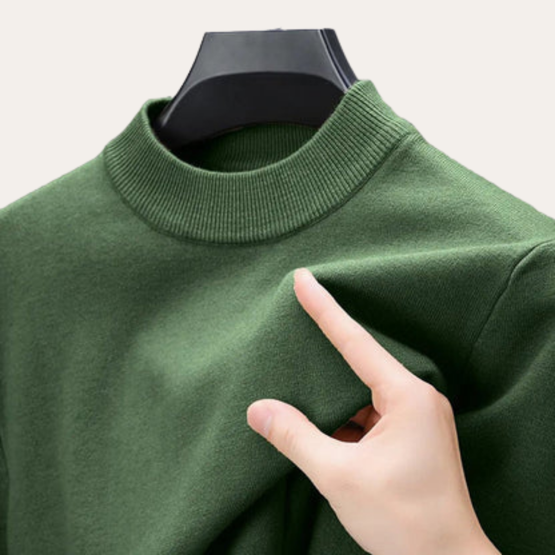 Herren Pullover Rundhals Langarm Basic | Vestea
