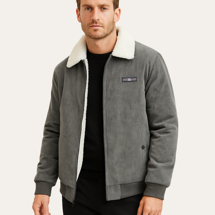 Herren-Cordjacke mit Teddyfutter | Vestea
