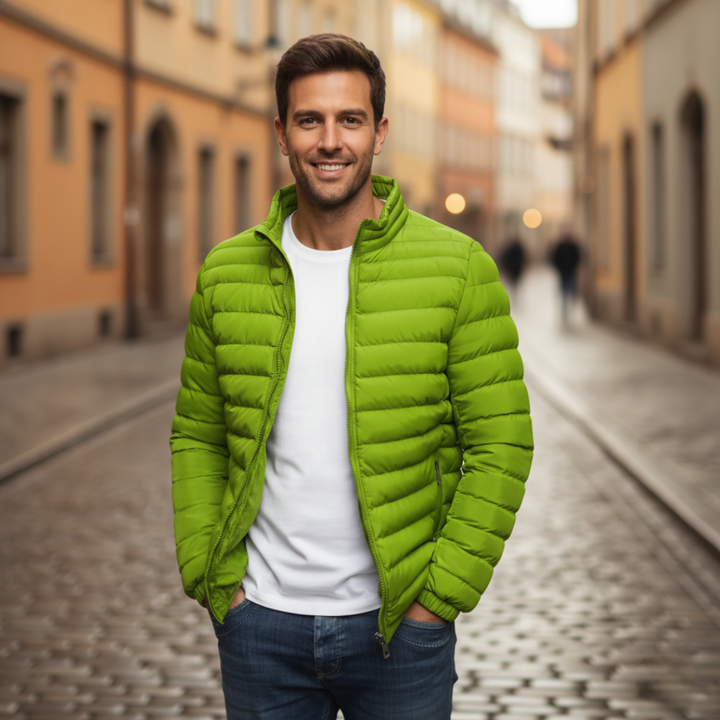 Gesteppte Herren-Winterjacke mit Fleecefutter, modische Outdoorjacke | Vestea
