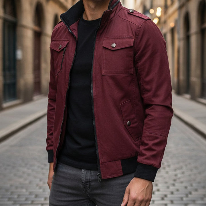 Herren Bomberjacke mit Reißverschluss winddicht lässig | Vestea