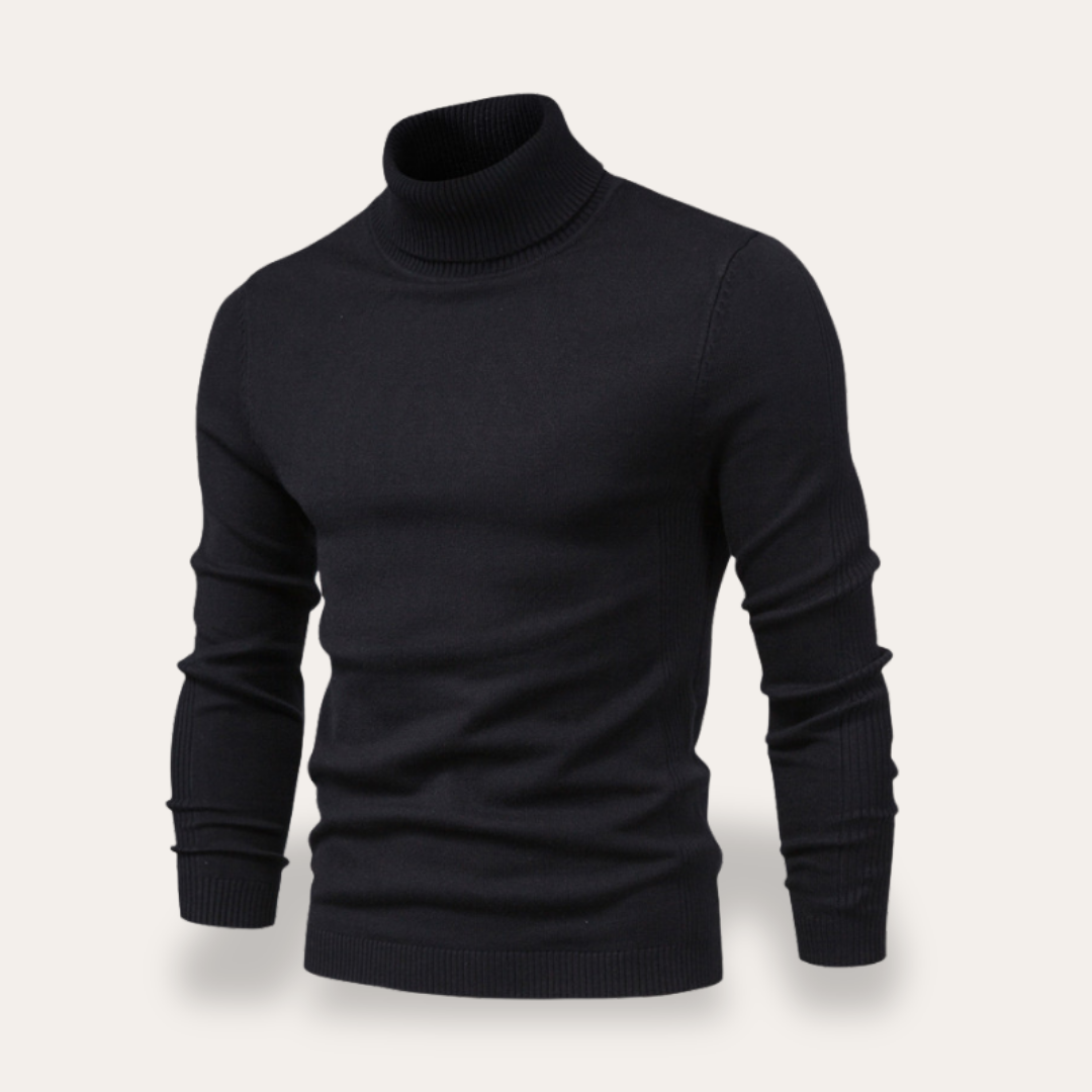 Herren Rollkragenpullover Langarm Slim Fit | Vestea