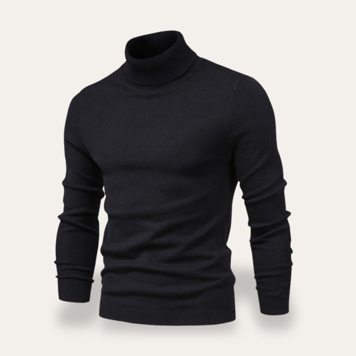 Herren Rollkragenpullover Langarm Slim Fit | Vestea