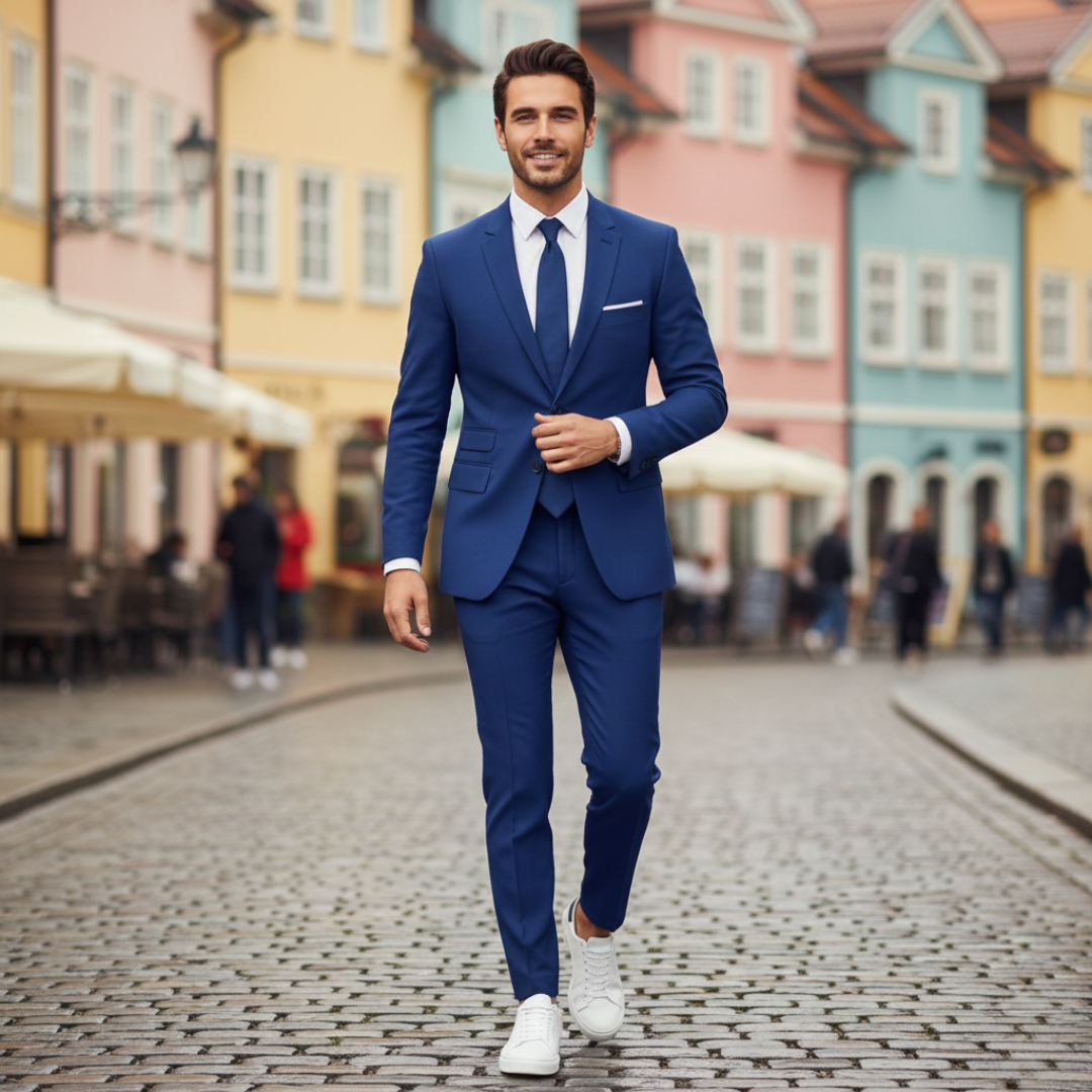 Herrenanzug mit Jackett und Hose – Slim-Fit-Businessanzug | Vestea