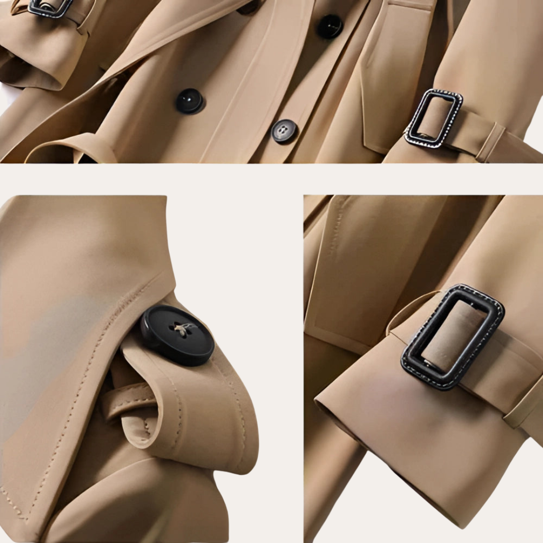 Doppelreiher Trenchcoat für Damen mit Gürtel | Vestea