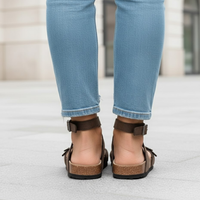 Women Summer Sandals Leather Upper Rubber Sole