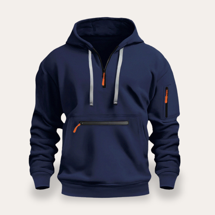Herren Hoodie mit Reißverschluss Taschen | Vestea