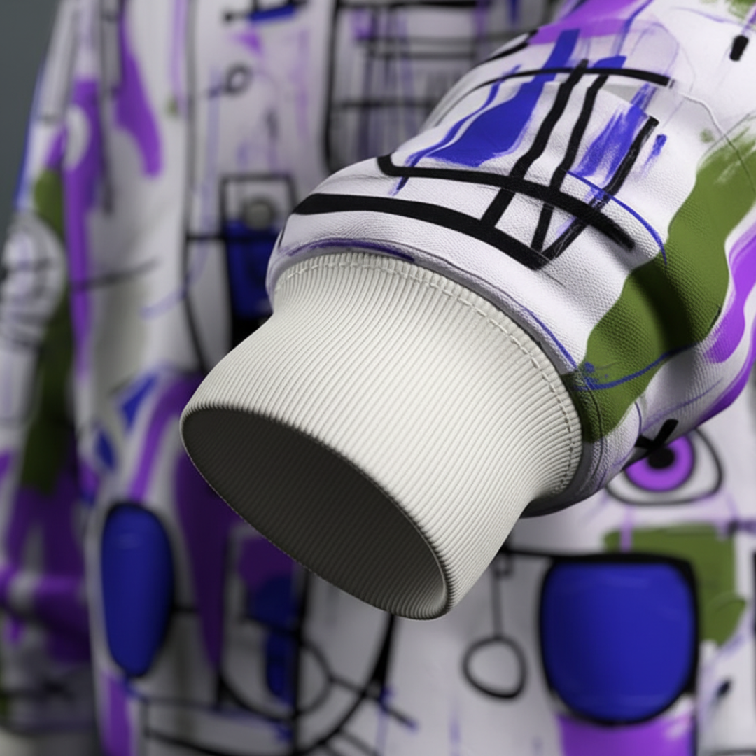 Herren Sweatshirt mit Modernem Design aus Stoff | Vestea