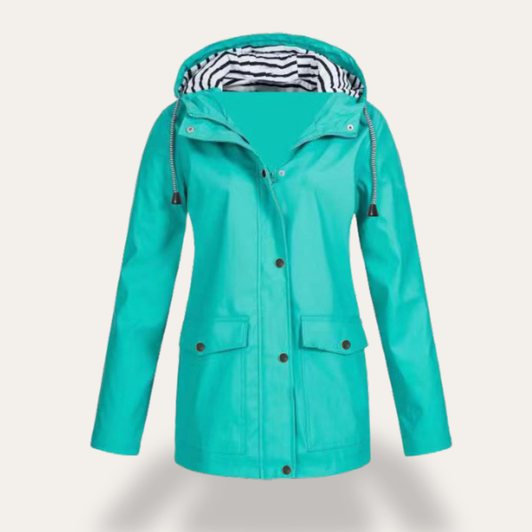 Damen Regenjacke mit Kapuze wasserabweisend | Vestea