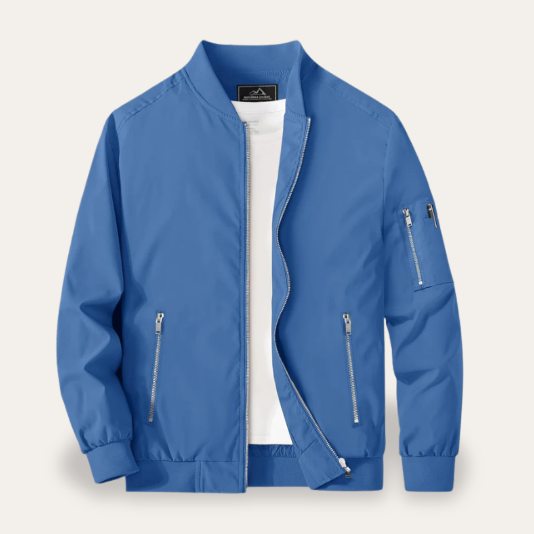Herren Bomberjacke mit Reißverschluss Taschen Freizeitjacke | Vestea