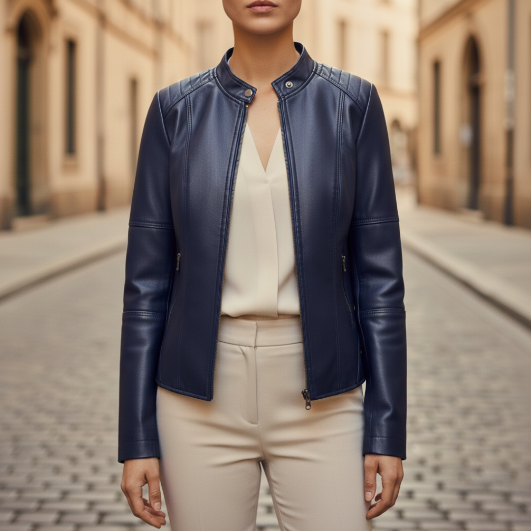 Damen Lederjacke Biker | Vestea