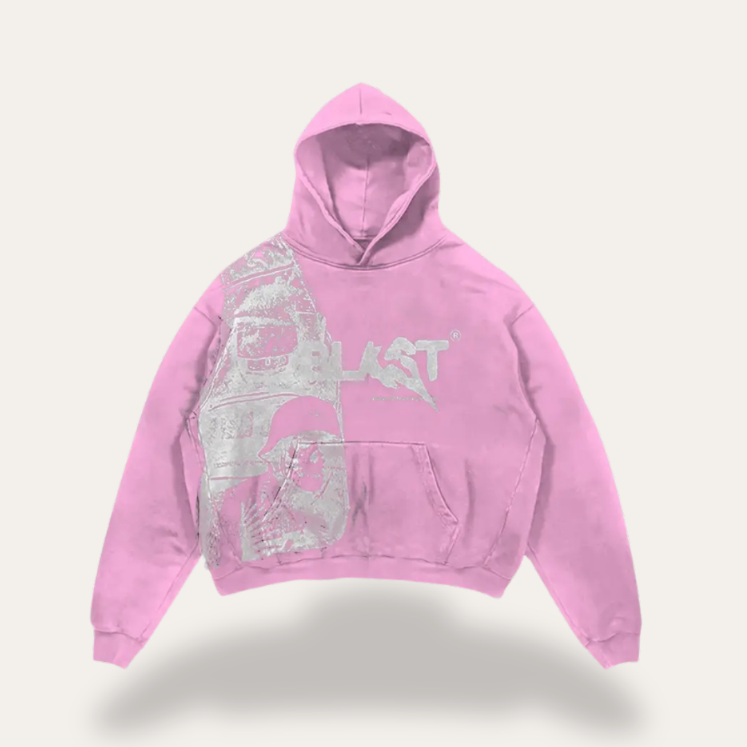 Damen Casual Streetwear Blast Hoodie mit Soldaten-Print | Vestea