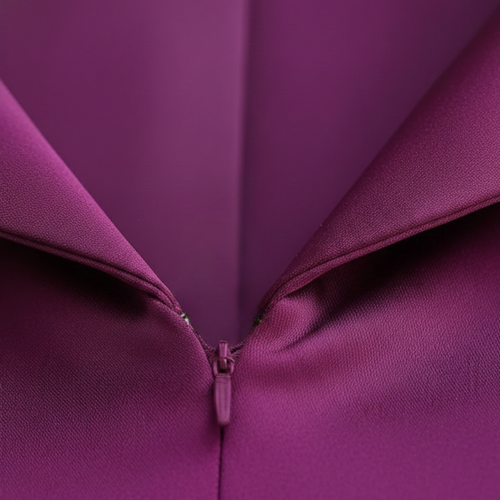 Satin Midi Dress A Line Wrap Front Three Quarter Sleeve Women