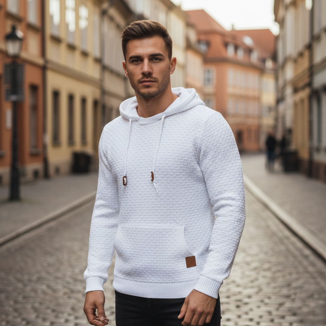 Gestrickter Kapuzenpullover für Herren| Vestea