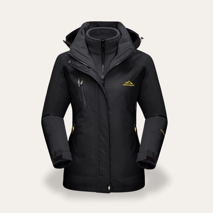 Damen Outdoorjacke wasserdicht mit Kapuze und Reißverschluss | Vestea