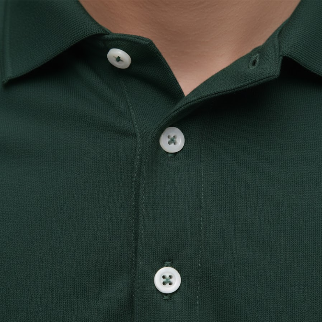 Mens Polo Shirt Lightweight Long Sleeve Athletic Casual Wear