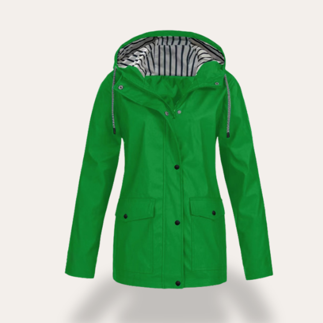 Damen Regenjacke mit Kapuze wasserabweisend | Vestea
