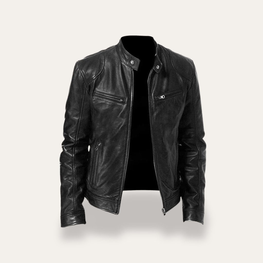 Leder Bikerjacke für Herren | Vestea
