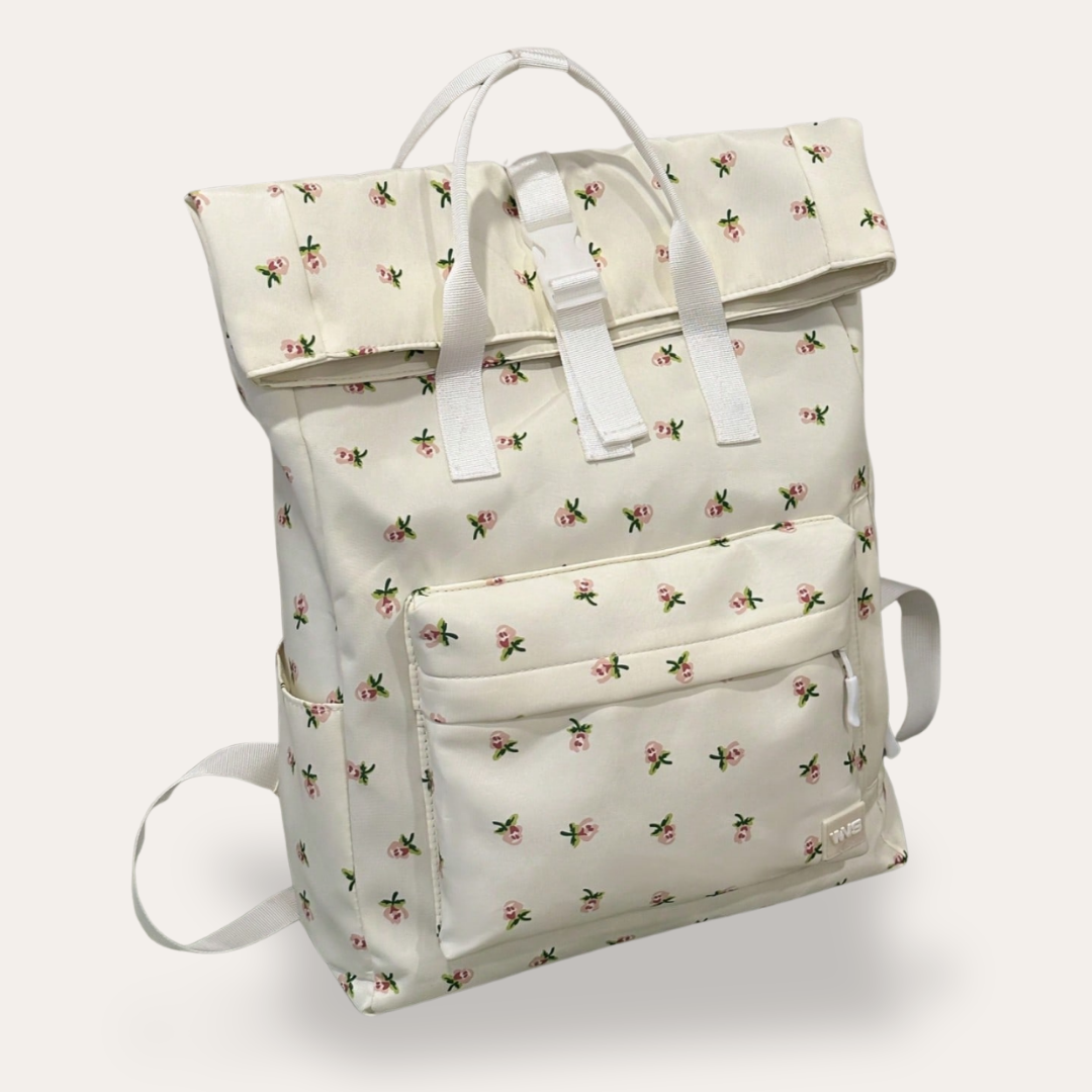Rolltop Damen Rucksack Canvas Freizeit Urban Bag Tagesrucksack | Vestea