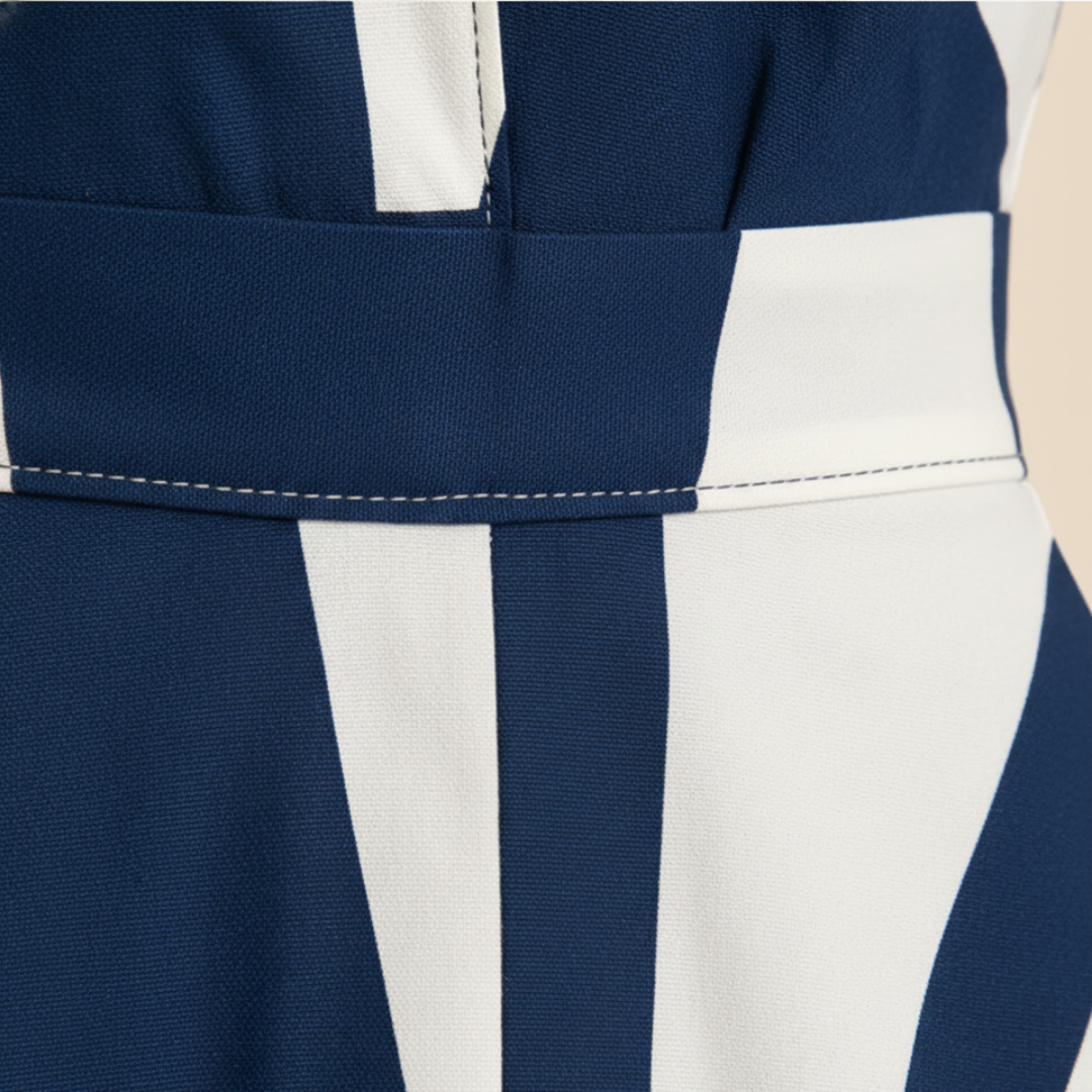 Damenkleid mit Kragen und Langarm | Vestea