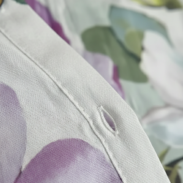 Camisa abotonada de manga larga con estampado floral para mujer, de corte amplio