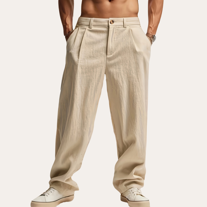 Herren Leinenhose mit Bundfalte | Vestea