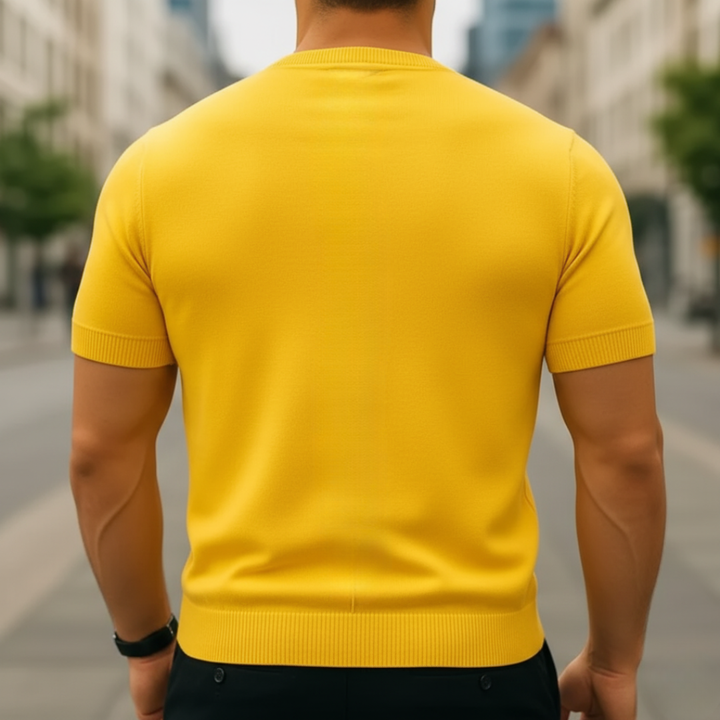 Kurzarm-Cashmere-Pullover für Herren | Vestea